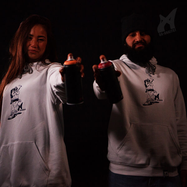 Hoodie_Duo Da Analyst | White hoodie