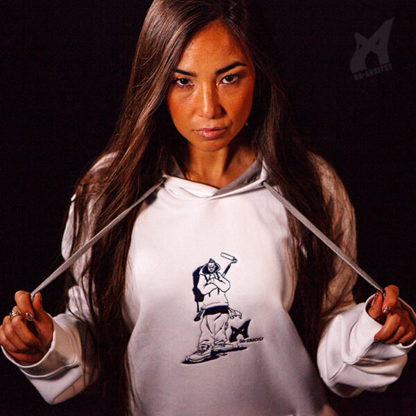 Hoodie_Tegan Da Analyst | White hoodie